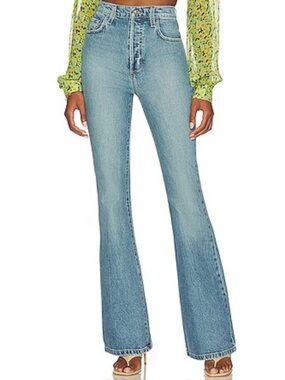 Favorite Daughter Valentina Flair High Rise/ Light Blue High-Rise Flare Jeans